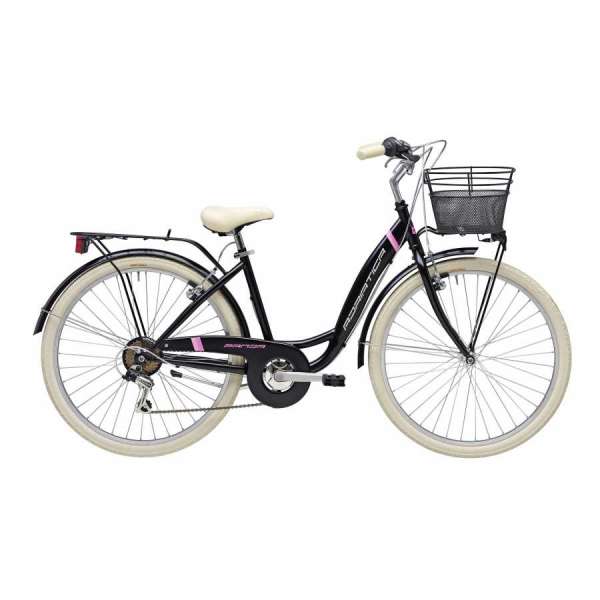 Bicicletta Cicli Adriatica City Trekking Panda Donna 26" 6V Nero Opaco