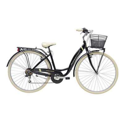 Bicicletta Cicli Adriatica City Trekking Panda Donna 28" 6V Nero Opaco