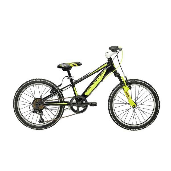 Bicicletta Cicli Adriatica MTB Junior Rock 20" 6V Nero Opaco / Giallo Fluo