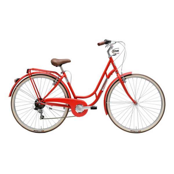 Bicicletta Cicli Adriatica Vintage Danish Donna 28" 6V Rosso Opaco