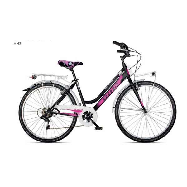 Bicicletta Velomarche CITY BIKE GRAPHIC 26" 6V VM 176 Nero