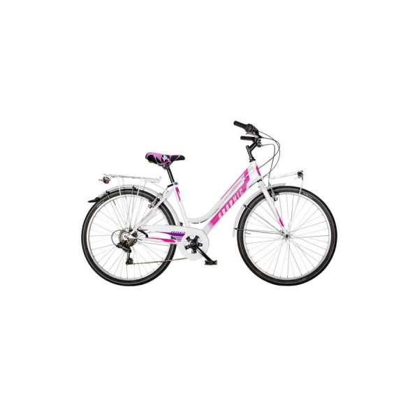 Bicicletta Velomarche CITY BIKE GRAPHIC 26&rdquo; 18V VM 170L Donna White