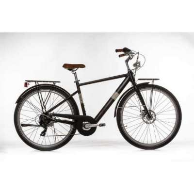 Bicicletta Via Veneto E-Bike Oliver Man 28” 7 Speed VVE66M  Nero Polvere di Caffè (Opaco)