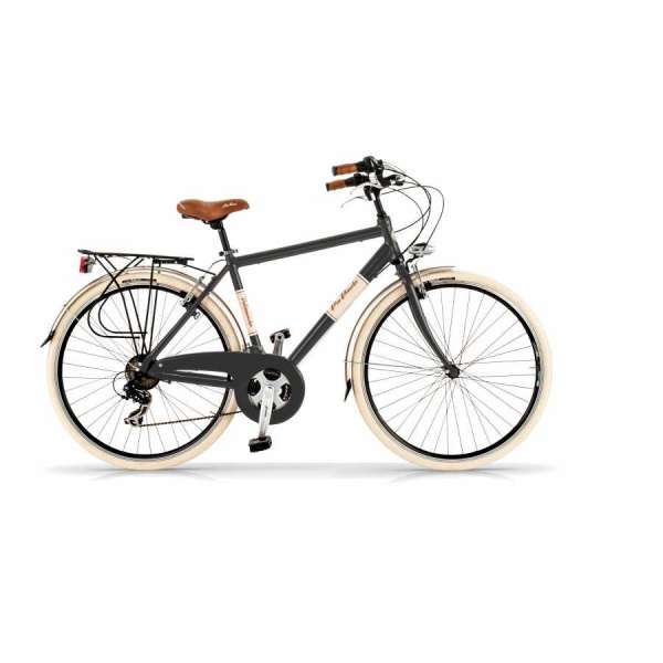 Bicicletta Via Veneto Elegance Man 28” Eighteen Speed VV615AM Nero Polvere di Caffè (Opaco)