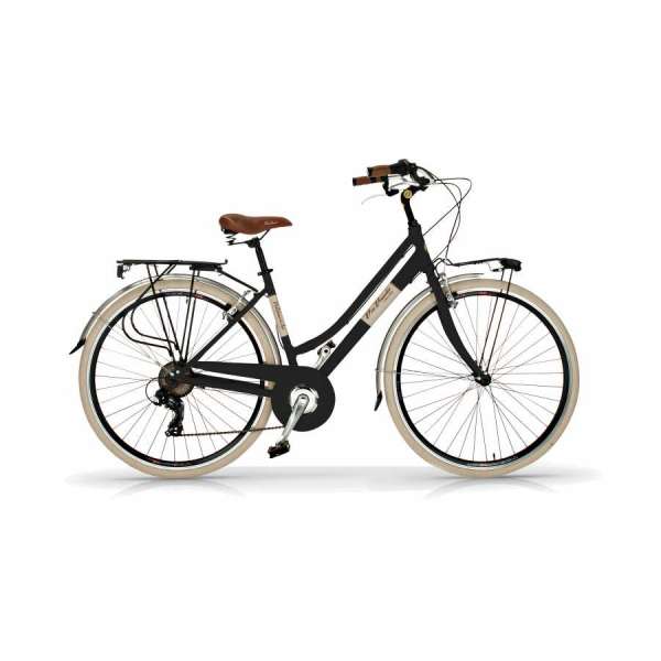 Bicicletta Via Veneto Elegance Lady 28” Six Speed VV605AL Nero Polvere di Caffè (Opaco)