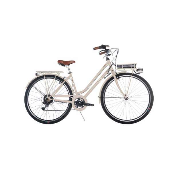 Bicicletta Via Veneto Incanto E-bike Lady 28&rdquo; 6 Speed VVE28L Beige Sahara