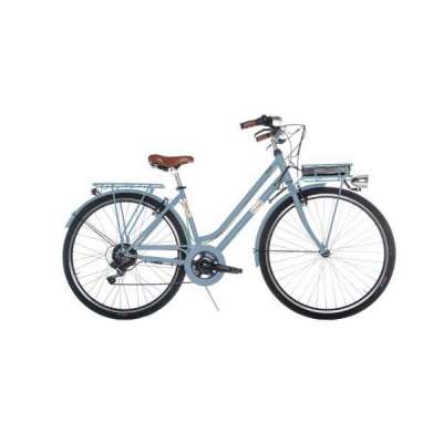 Bicicletta Via Veneto Incanto E-bike Lady 28&rdquo; 6 Speed VVE28L Celeste Marina