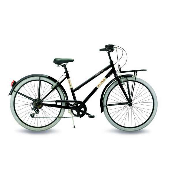 Bicicletta Via Veneto Mooloco Lady 26” Six Speed VV726L Nero Polvere di Caffè (Opaco)