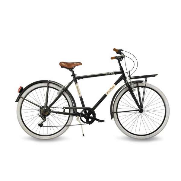 Bicicletta Via Veneto Mooloco Man 26” Six Speed VV726M Nero Polvere di Caffè (Opaco)