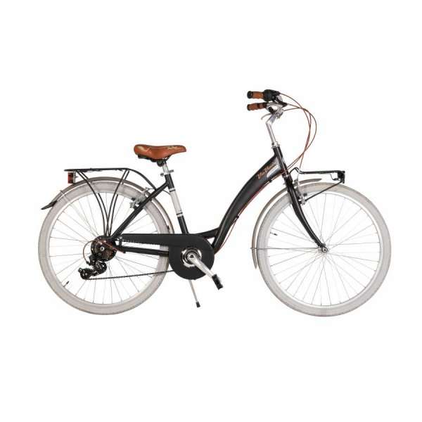 Bicicletta Via Veneto Nuvò Lady 26" Six Speed VV526AL Nero Polvere di Caffè (Opaco)